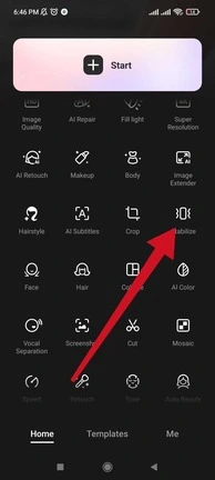 How to Enhance Photo/Video in Wink Editing App (2025 Guide) 6 wink stabilize tool